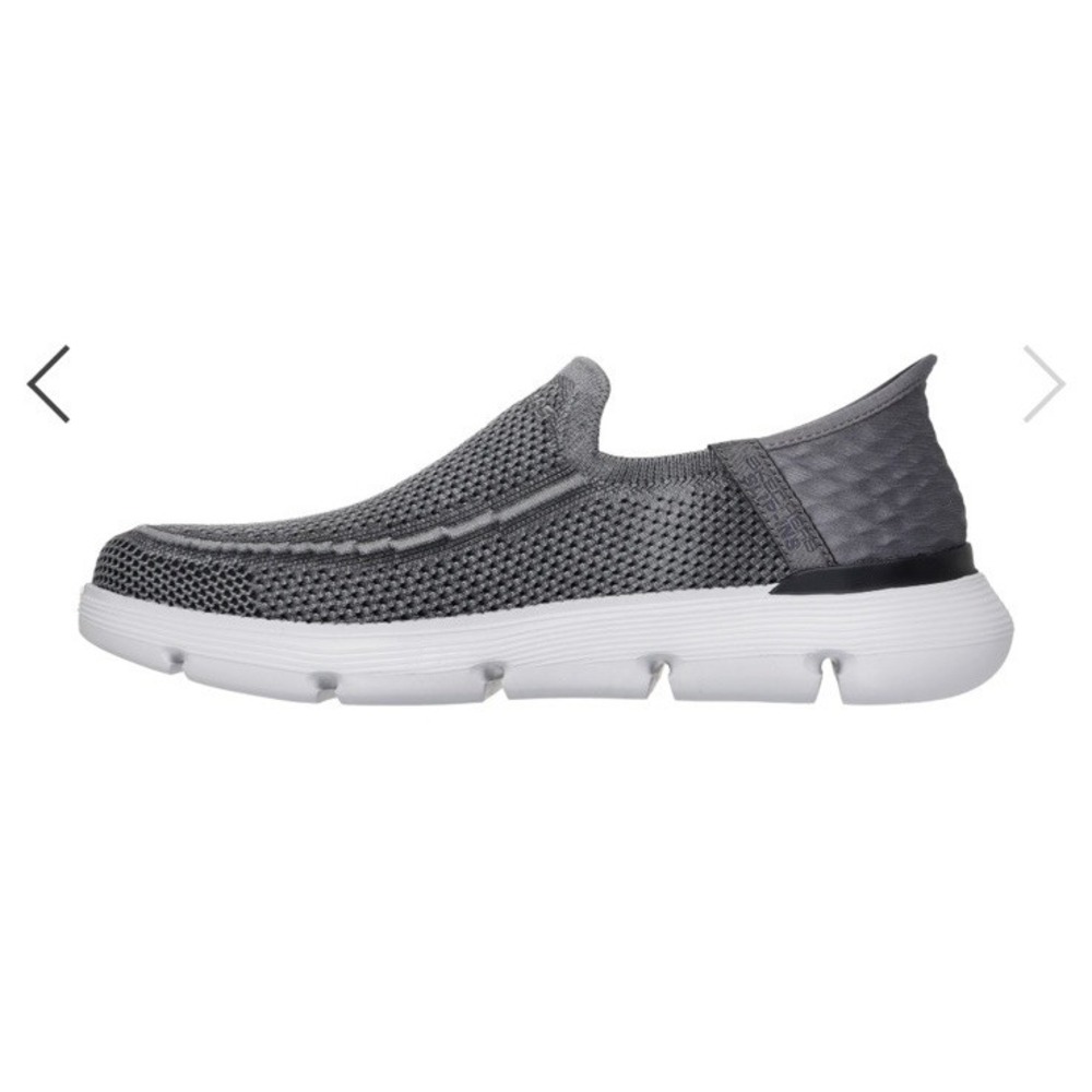 Skechers Hands Free Slip-ins Garza Brent Shoes Men's 10.5 Charcoal Grey Loafers - Picture 5 of 15